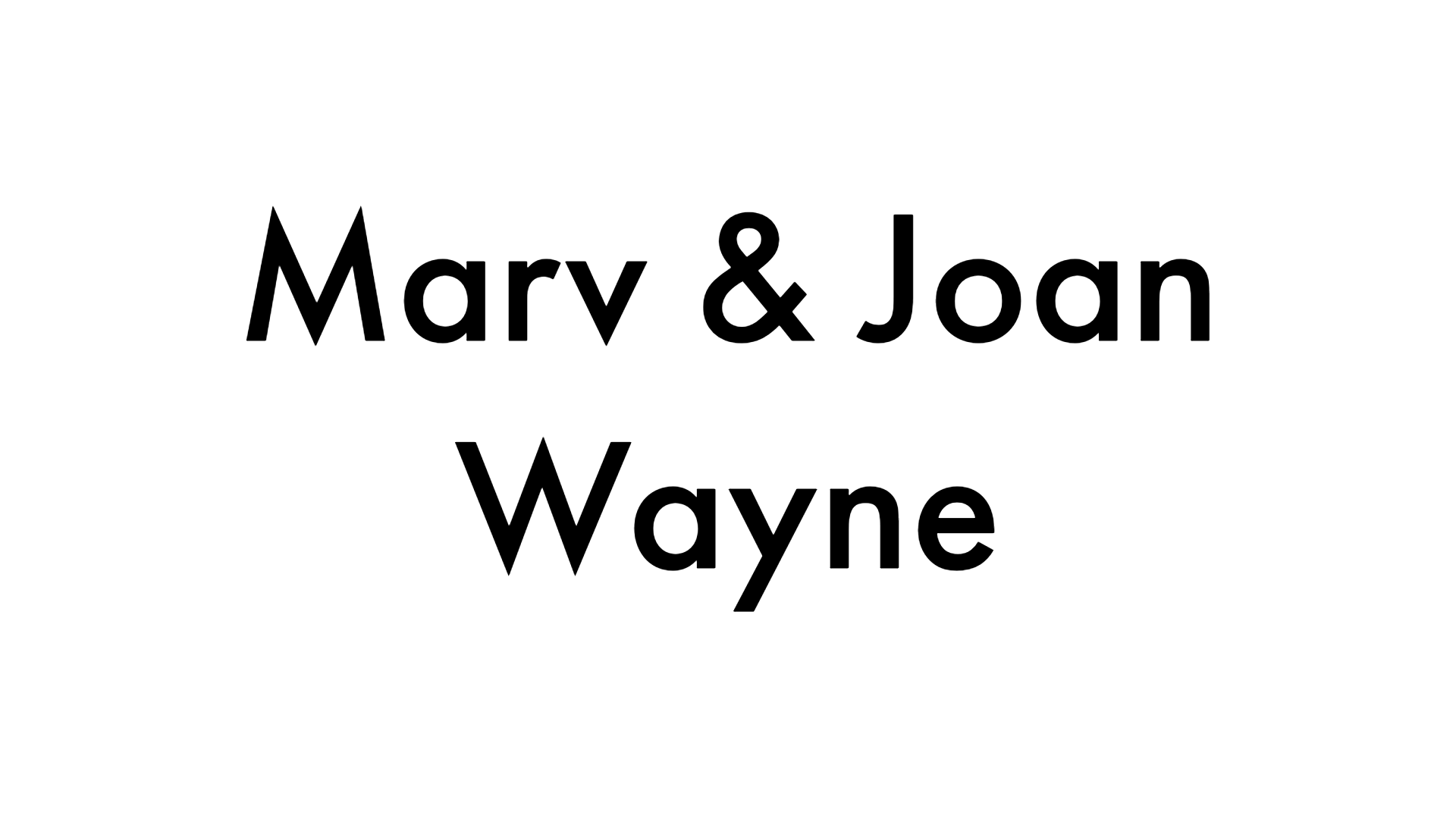 Marv & Joan Wayne